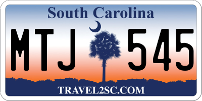 SC license plate MTJ545