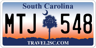 SC license plate MTJ548