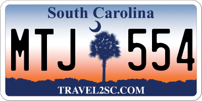SC license plate MTJ554