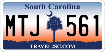 SC license plate MTJ561