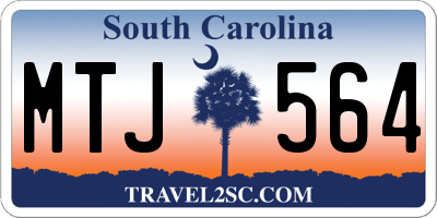 SC license plate MTJ564