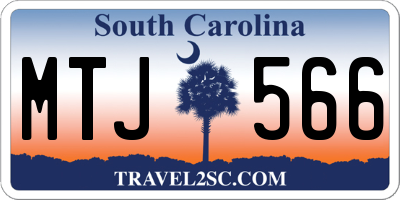 SC license plate MTJ566