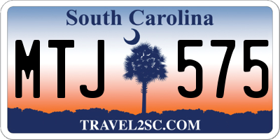 SC license plate MTJ575