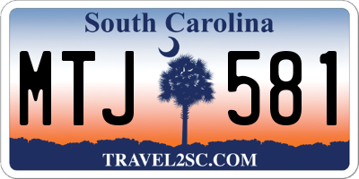 SC license plate MTJ581