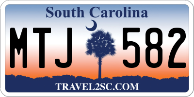 SC license plate MTJ582