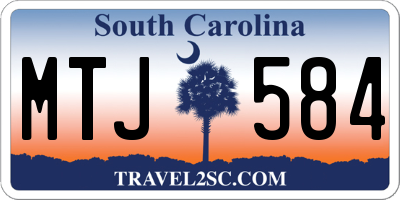 SC license plate MTJ584