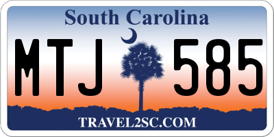 SC license plate MTJ585