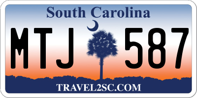 SC license plate MTJ587