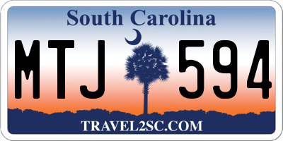 SC license plate MTJ594