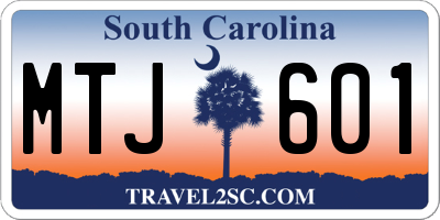 SC license plate MTJ601