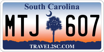 SC license plate MTJ607