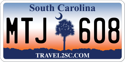 SC license plate MTJ608