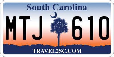SC license plate MTJ610