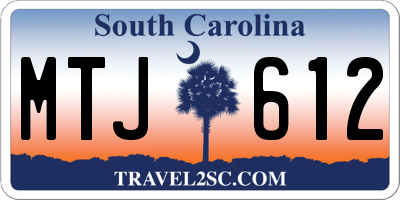 SC license plate MTJ612
