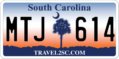 SC license plate MTJ614