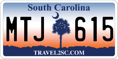 SC license plate MTJ615