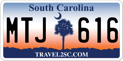 SC license plate MTJ616