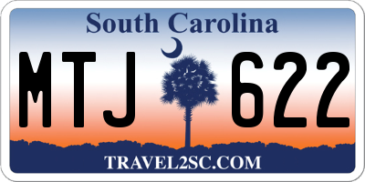 SC license plate MTJ622