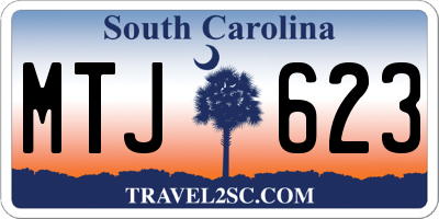 SC license plate MTJ623