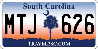 SC license plate MTJ626