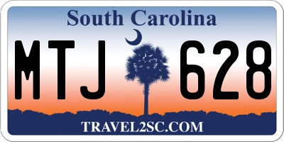 SC license plate MTJ628