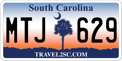 SC license plate MTJ629