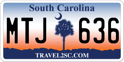 SC license plate MTJ636
