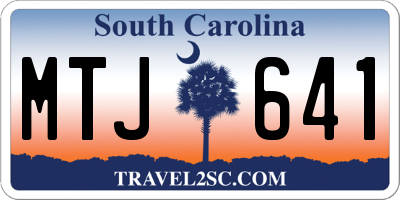 SC license plate MTJ641