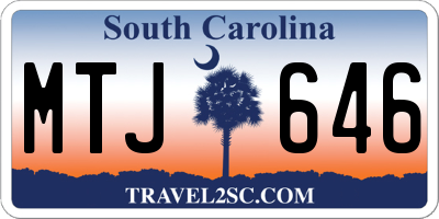 SC license plate MTJ646