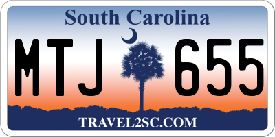 SC license plate MTJ655