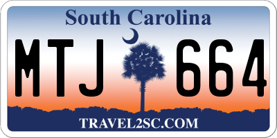 SC license plate MTJ664