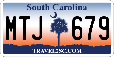 SC license plate MTJ679