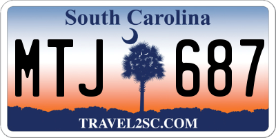 SC license plate MTJ687