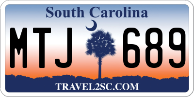 SC license plate MTJ689