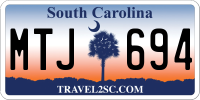 SC license plate MTJ694