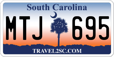 SC license plate MTJ695