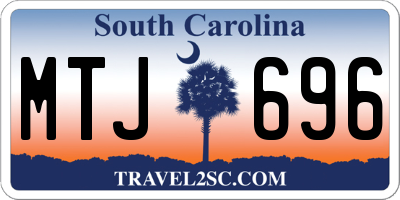SC license plate MTJ696