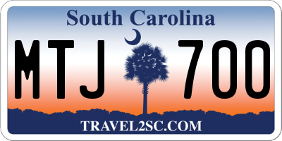 SC license plate MTJ700