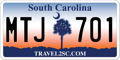 SC license plate MTJ701