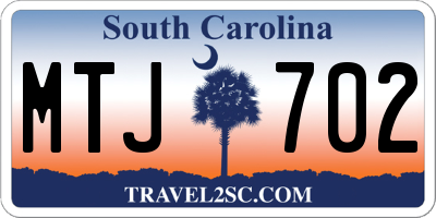 SC license plate MTJ702