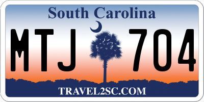 SC license plate MTJ704