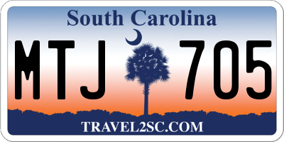 SC license plate MTJ705