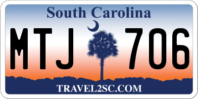 SC license plate MTJ706
