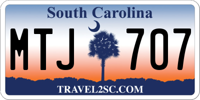 SC license plate MTJ707