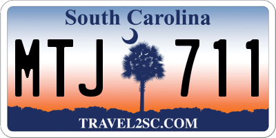 SC license plate MTJ711