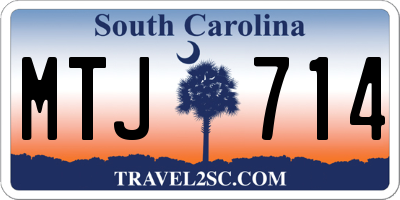 SC license plate MTJ714
