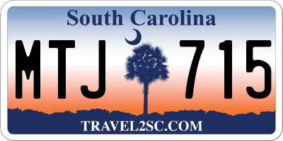 SC license plate MTJ715