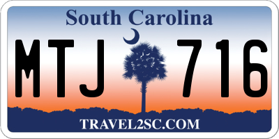 SC license plate MTJ716