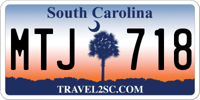 SC license plate MTJ718