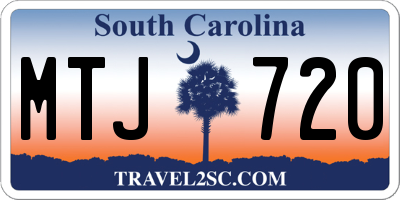 SC license plate MTJ720